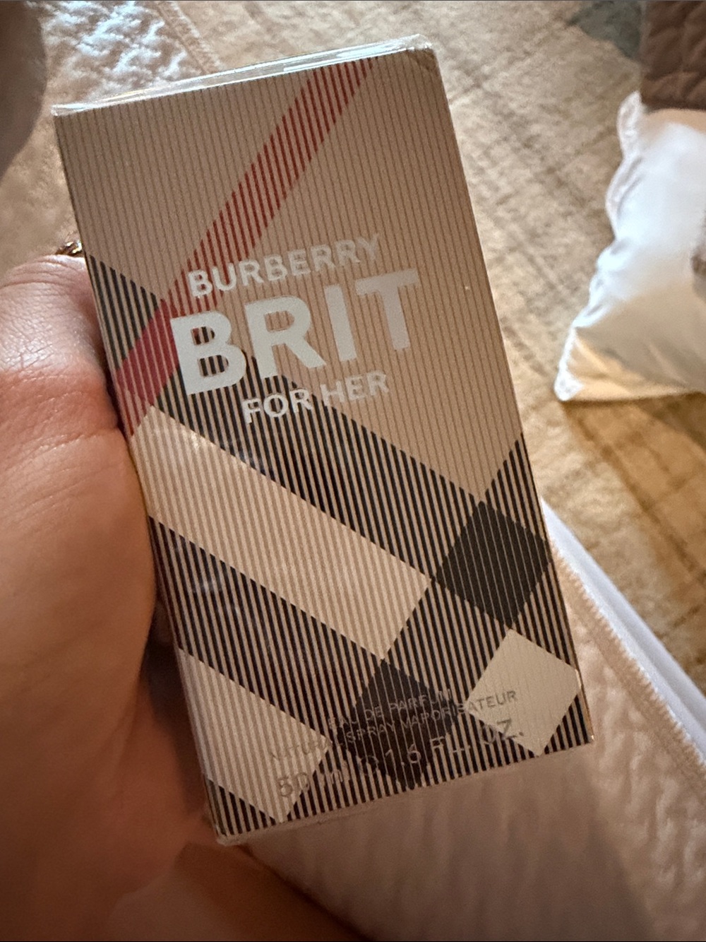 Burberry Brit for Her - Beige, Black & Red Plaid Packaging
